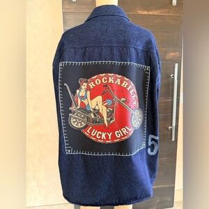 Upcycled H&M Rockabilly Denim Shacket Size XL